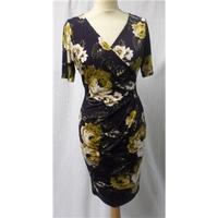 M&S Collection Size 10 Floral Dress M&S Marks & Spencer - Size: 10 - Purple - Knee length dress