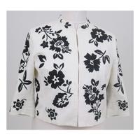 M&S Size: 10 Cream / black Smart jacket