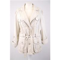 M&S - Size 12 - Stone - Linen Blend Lightweight Jacket