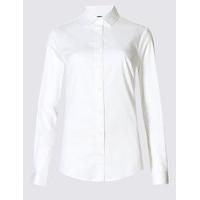 M&S Collection Cotton Rich Long Sleeve Shirt