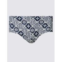 M&S Collection Tile Print Boyshort Bikini Bottoms