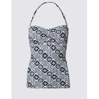 ms collection tile print tankini top