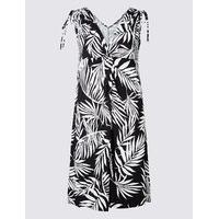 M&S Collection Palm Leaf Print Vest Dress