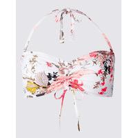 M&S Collection Floral Print Bandeau Bikini Top