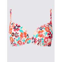 ms collection floral print plunge bikini top b e