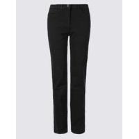 M&S Collection Cotton Rich Stretch Straight Leg Trousers