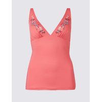 M&S Collection Embroidered Padded Tankini Top