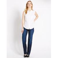 M&S Collection PETITE Mid Rise Straight Leg Jeans