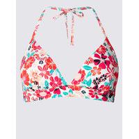 ms collection floral print triangle bikini top