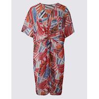 M&S Collection Printed Knot Front Kaftan