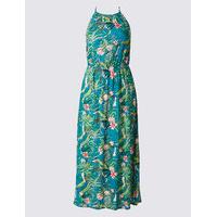 M&S Collection Tropical Print High Neck Maxi Dress