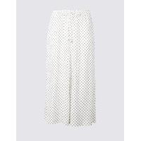 ms collection spotted cropped wide leg trousers