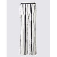 M&S Collection Striped Wide Leg Trousers