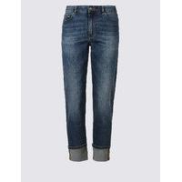 M&S Collection PETITE Mid Rise Relaxed Slim Jeans