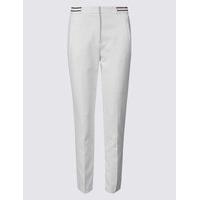 M&S Collection Cotton Blend Slim Leg Trousers