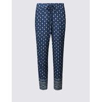 M&S Collection PETITE Craftwork Print Tapered Leg Trousers