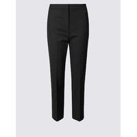 M&S Collection Cotton Blend Straight Leg Trousers