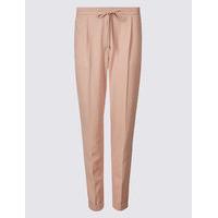 M&S Collection Tie Waist Tapered Leg Trousers