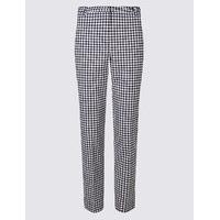 M&S Collection Gingham Slim Leg Trousers