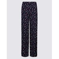 M&S Collection Printed Wide Leg Trousers