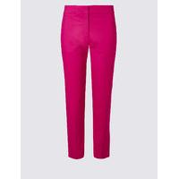 M&S Collection Cotton Rich Slim Leg Cropped 7/8th Trousers