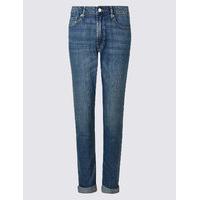 ms collection boyfriend mid rise slim leg jeans