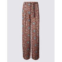 M&S Collection Printed Wide Leg Trousers