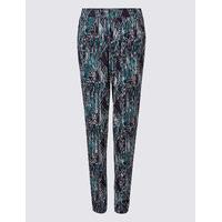 M&S Collection Geometric Print Tapered Leg Trousers