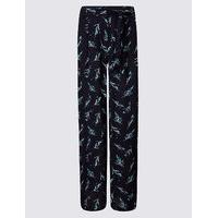 M&S Collection Feather Print Cropped Culottes