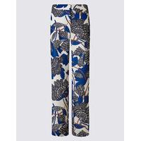 M&S Collection Printed Wide Leg Trousers