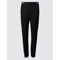 M&S Collection Cotton Blend Slim Leg Trousers