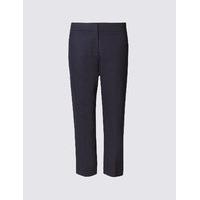 M&S Collection Cotton Rich Slim Leg Cropped 7/8th Trousers