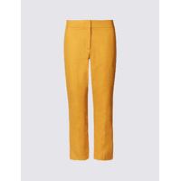 M&S Collection Cotton Rich Slim Leg Cropped 7/8th Trousers