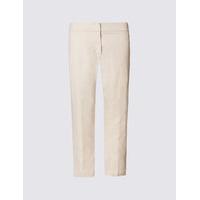 M&S Collection Cotton Rich Slim Leg Cropped 7/8th Trousers