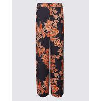 ms collection floral print wide leg trousers