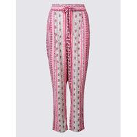 M&S Collection Floral Print Tapered Leg Trousers