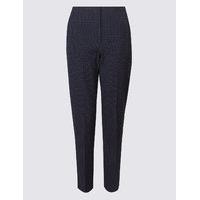 ms collection spotted slim leg trousers