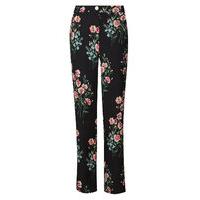 ms collection floral print straight leg trousers