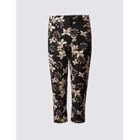 M&S Collection PETITE Cropped Straight Leg Trousers