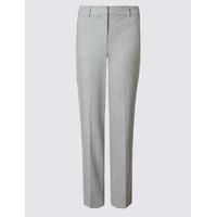 M&S Collection PETITE Pinstripe Straight Leg Trousers