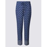 M&S Collection Craftwork Print Cropped Trousers