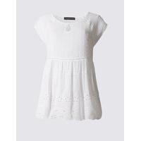 M&S Collection Pure Cotton Short Sleeve Shell Top