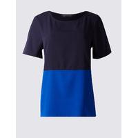 ms collection colour block short sleeve t shirt