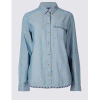 M&S Collection Denim Embroidered Long Sleeve Shirt