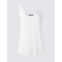 M&S Collection Pure Cotton Scoop Neck Vest Top