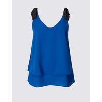 M&S Collection Double Layer V-Neck Vest Top