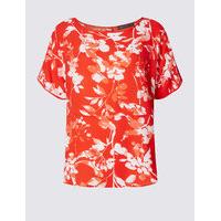 M&S Collection Floral Print Short Sleeve Shell Top