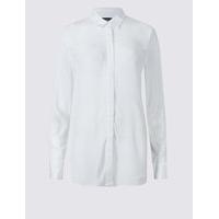 M&S Collection Hidden Placket Ruffle Sleeve Shirt