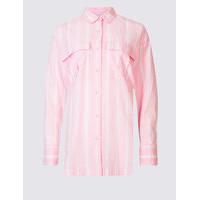 ms collection pure cotton striped long sleeve shirt