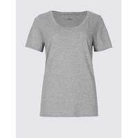 ms collection pure supima cotton scoop neck t shirt